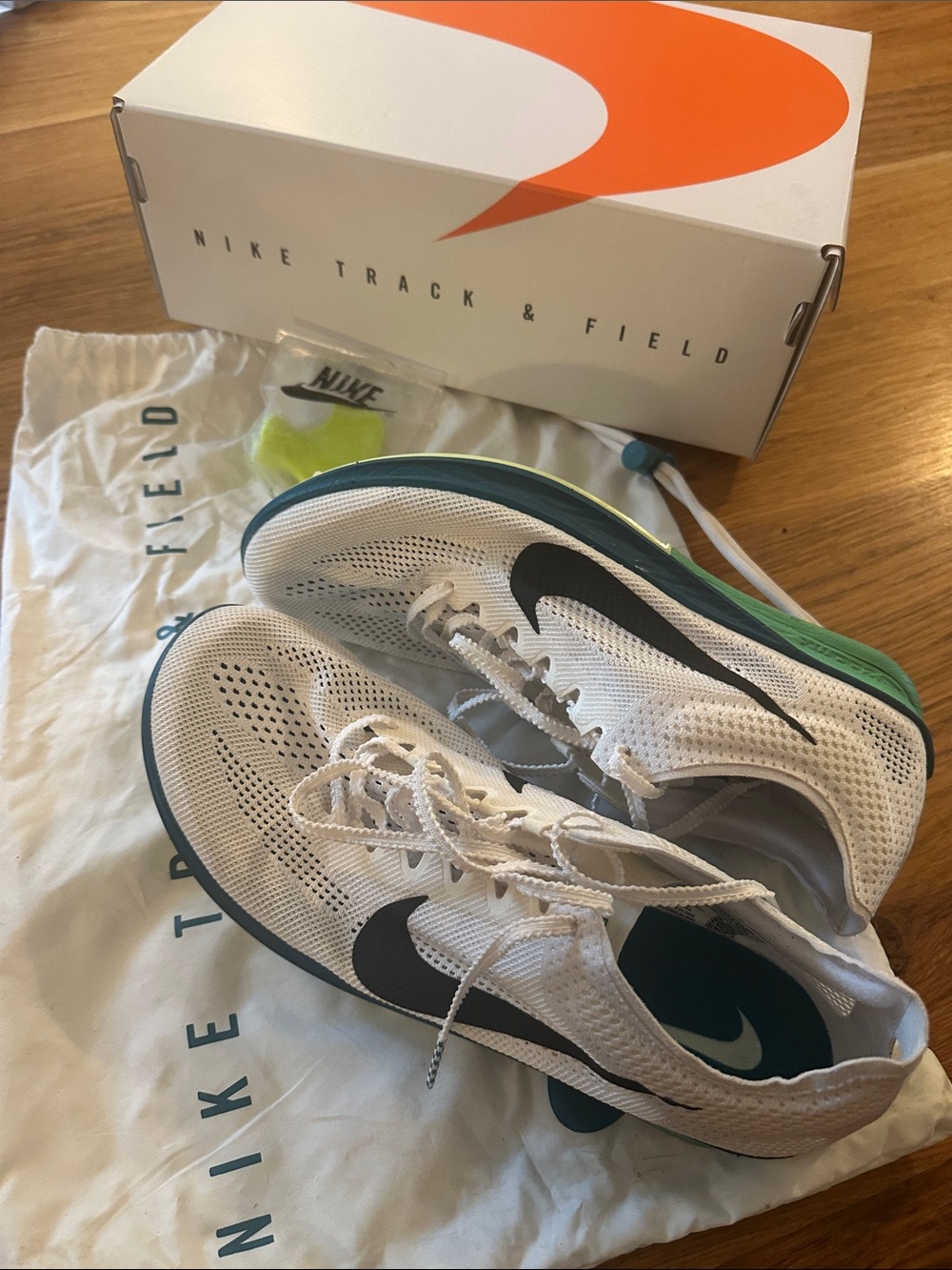 Nike zoomx dragonfly 2 Spikes white/black-bright spruce